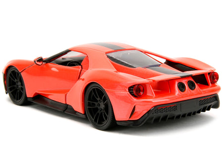 2017 Ford GT Light Red Metallic with Black Stripe "Pink Slips" Series 1/24 Diecast Model Car by Jada-Jada-ModelCars.com