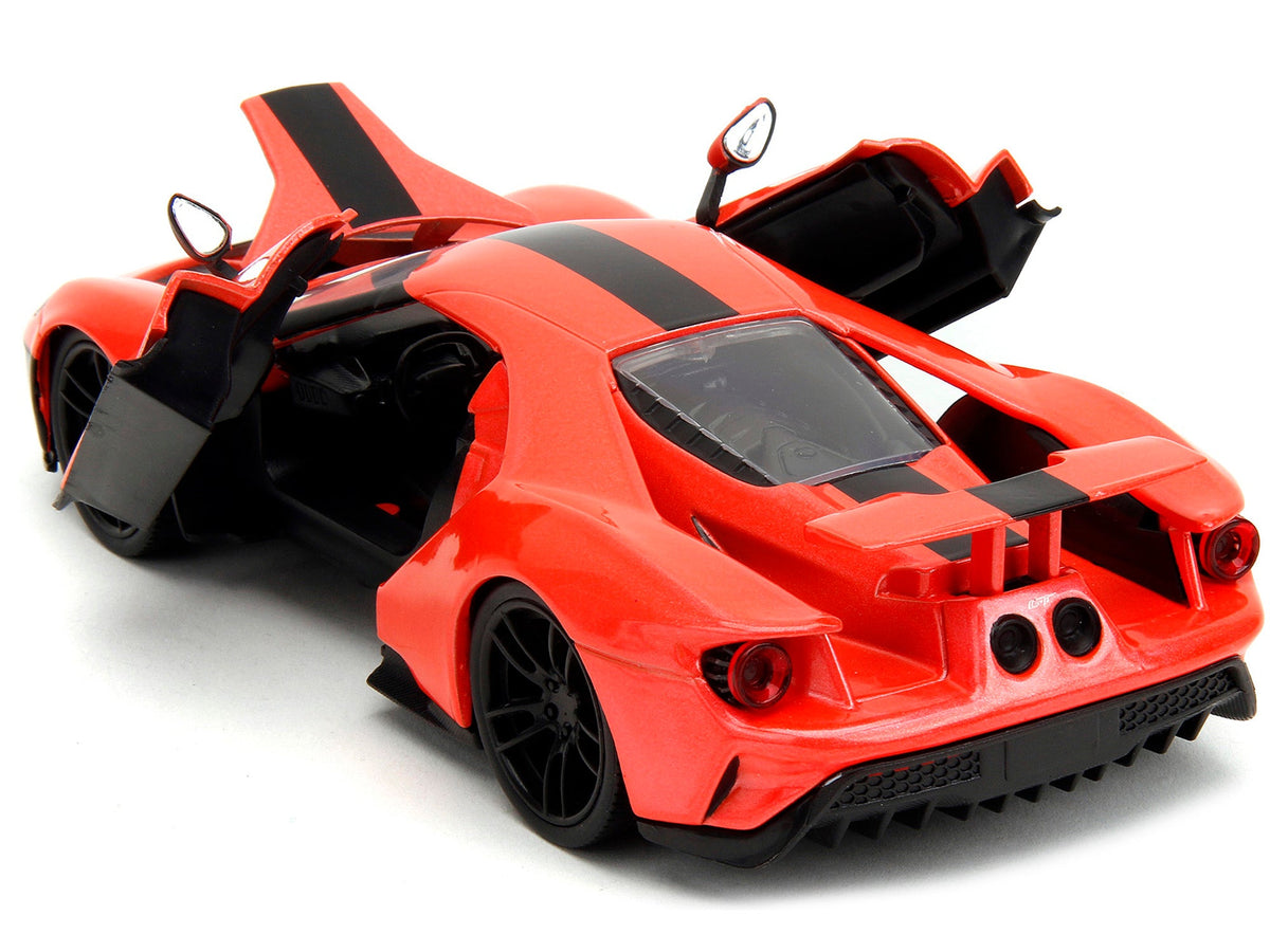 2017 Ford GT Light Red Metallic with Black Stripe "Pink Slips" Series 1/24 Diecast Model Car by Jada-Jada-ModelCars.com