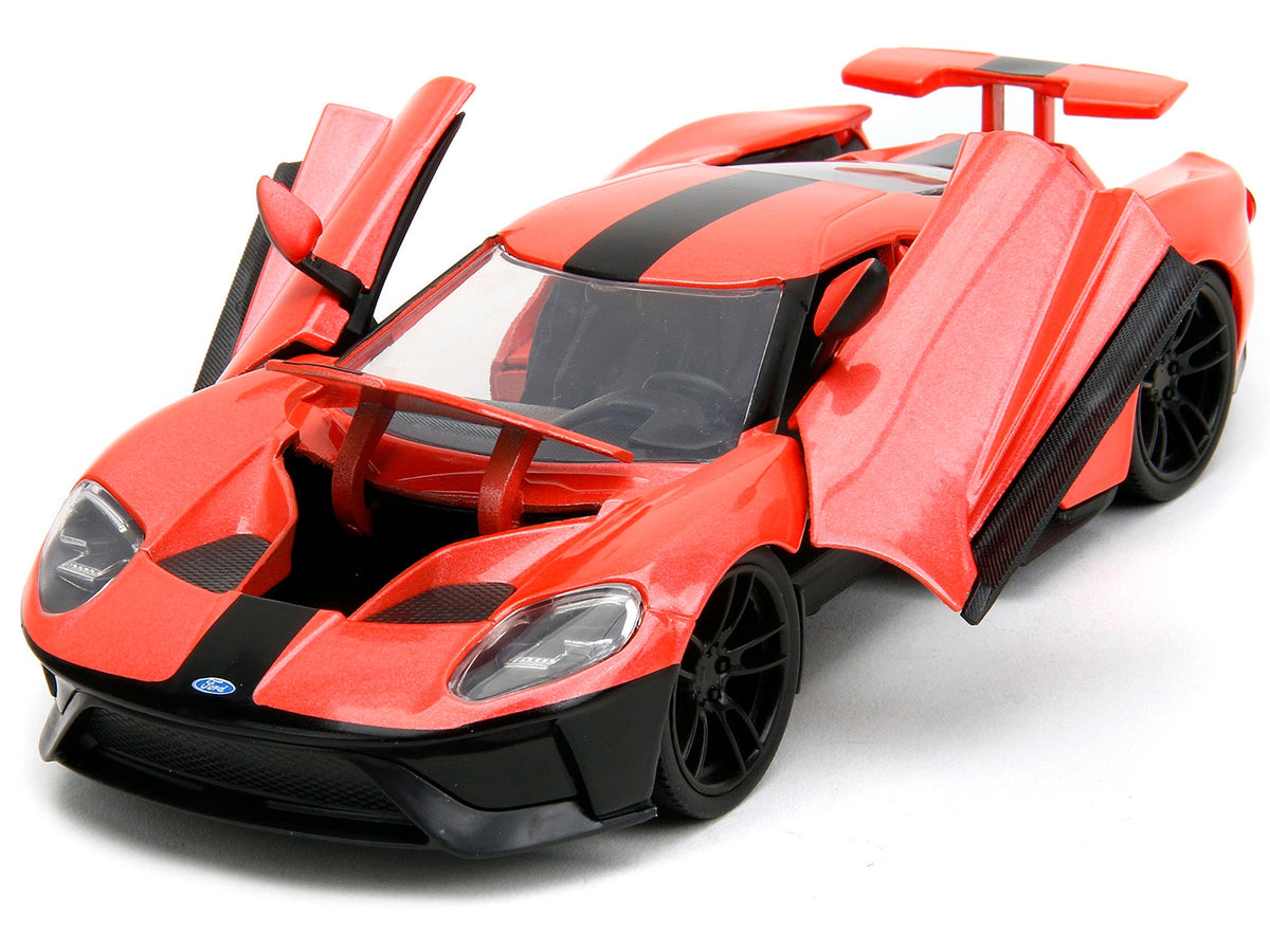 2017 Ford GT Light Red Metallic with Black Stripe "Pink Slips" Series 1/24 Diecast Model Car by Jada-Jada-ModelCars.com