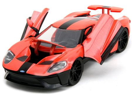 2017 Ford GT Light Red Metallic with Black Stripe "Pink Slips" Series 1/24 Diecast Model Car by Jada-Jada-ModelCars.com