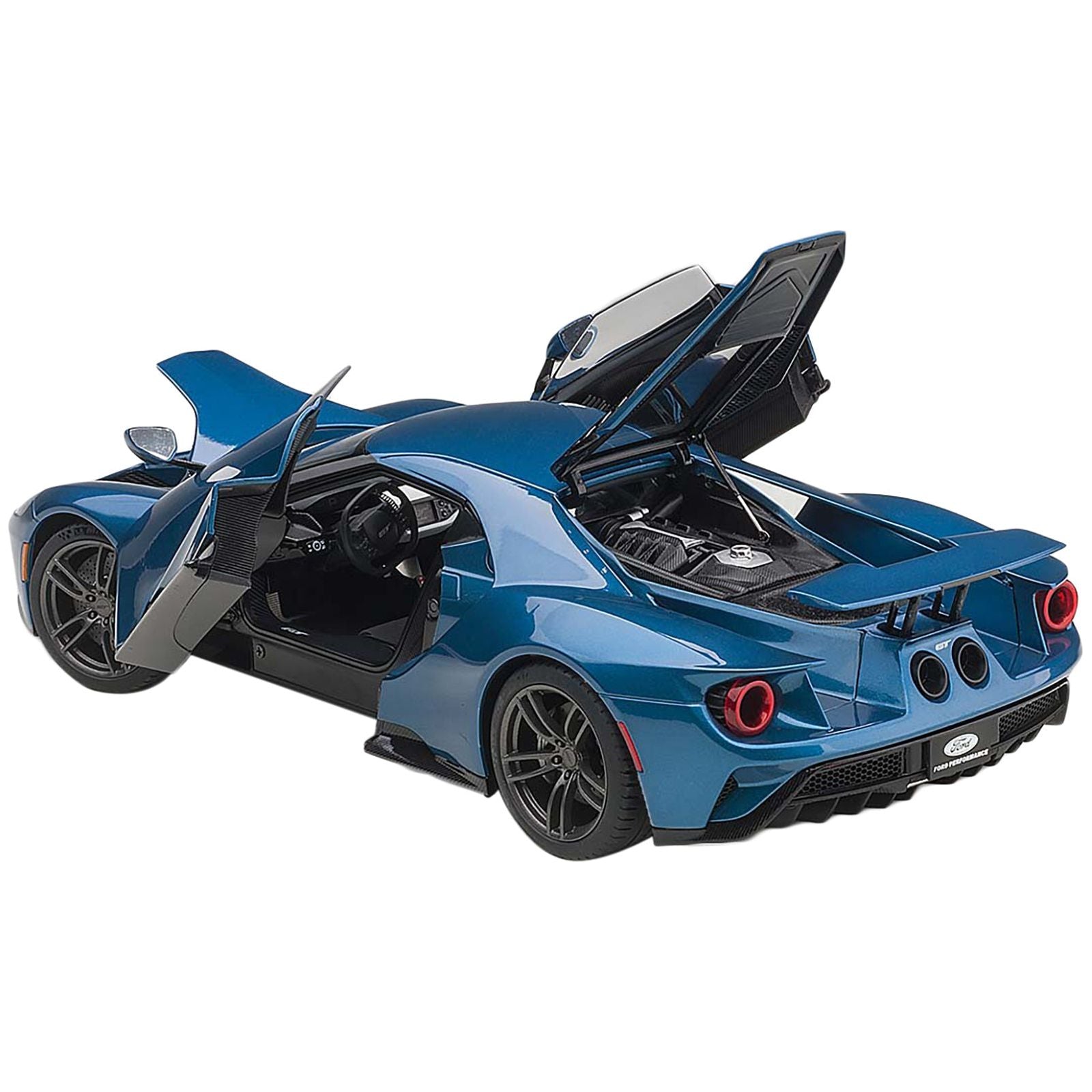 2017 Ford GT Liquid Blue 1/18 Model Car by Autoart - Autoart - ModelCars.com