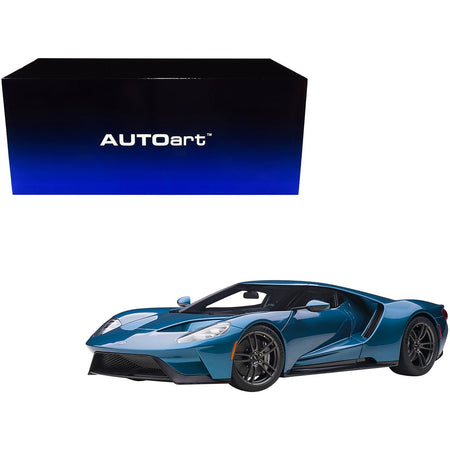 2017 Ford GT Liquid Blue Metallic 1/12 Model Car by Autoart - Autoart - ModelCars.com