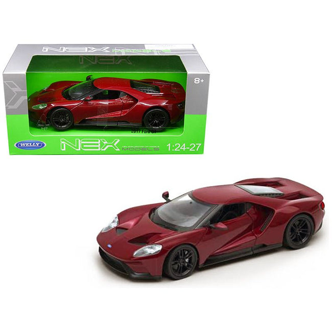 2017 Ford GT Red 1/24 - 1/27 Diecast Model Car by Welly - Welly - ModelCars.com