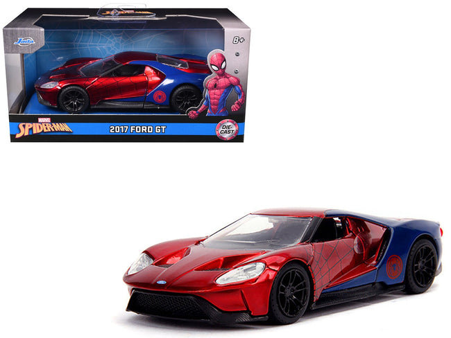 2017 Ford GT "Spider-Man" Theme "Marvel" Series 1/32 Diecast Model Car by Jada-Jada-ModelCars.com