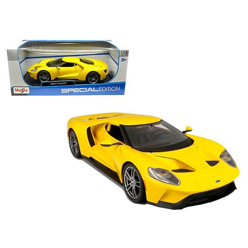 2017 Ford GT Yellow 1/18 Diecast Model Car by Maisto - Maisto - ModelCars.com