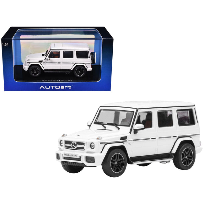 2017 Mercedes-Benz AMG G 63 White 1/64 Diecast Model Car by Autoart-Autoart-ModelCars.com