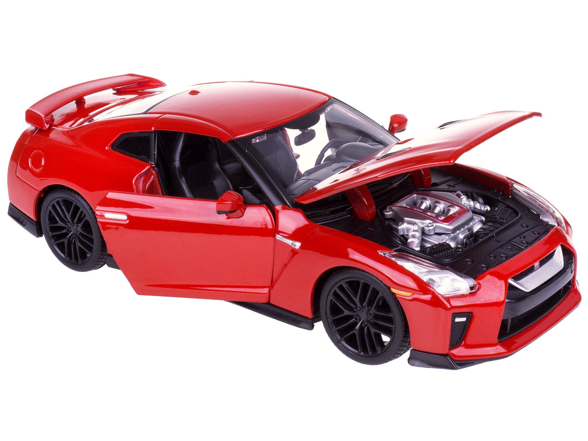 2017 Nissan GT-R R35 Red 1/24 Diecast Car Model by BBurago-Bburago-ModelCars.com