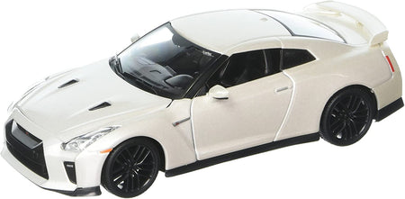 2017 Nissan GT-R R35 White 1/24 Diecast Model Car by Bburago-Bburago-ModelCars.com