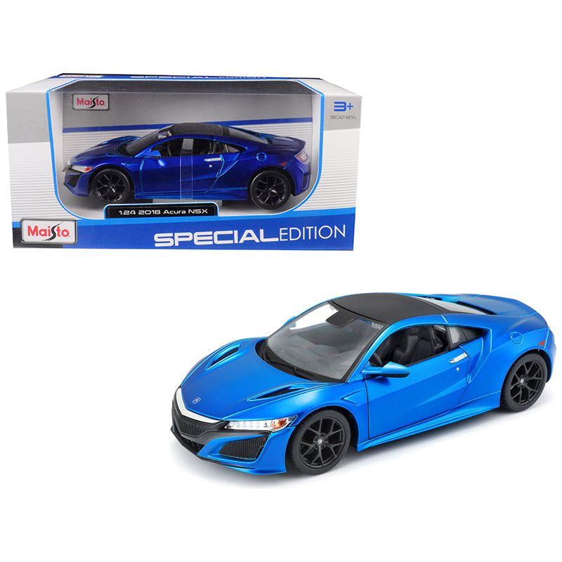 2018 Acura NSX Blue with Black Top 1/24 Diecast Model Car by Maisto - Maisto - ModelCars.com