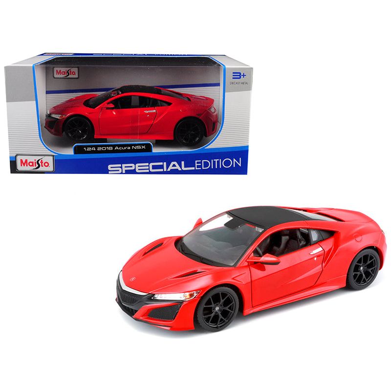 2018 Acura NSX Red with Black Top 1/24 Diecast Model Car by Maisto - Maisto - ModelCars.com