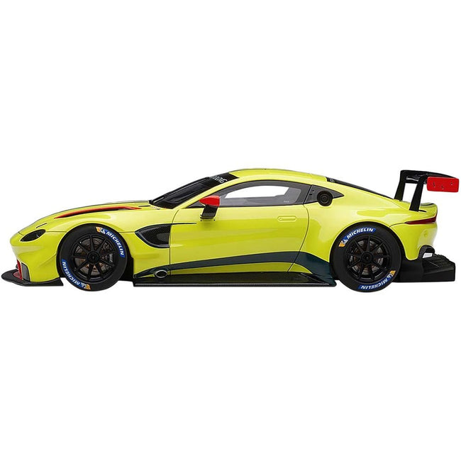 2018 Aston Martin Vantage GTE Le Mans PRO Presentation Car Lemon Green Metallic with Carbon and Red Accents "Aston Martin Racing" 1/18 Model Car by Autoart - Autoart - ModelCars.com