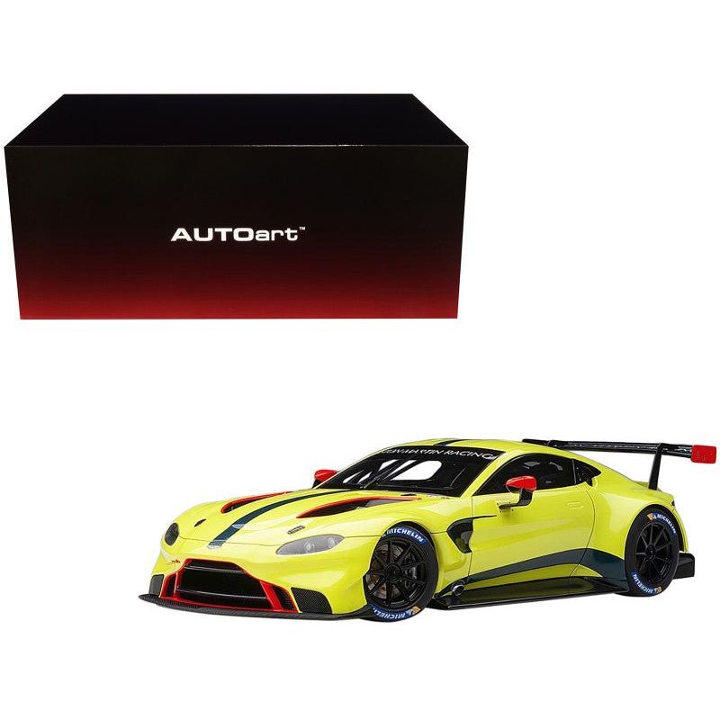 2018 Aston Martin Vantage GTE Le Mans PRO Presentation Car Lemon Green Metallic with Carbon and Red Accents "Aston Martin Racing" 1/18 Model Car by Autoart - Autoart - ModelCars.com