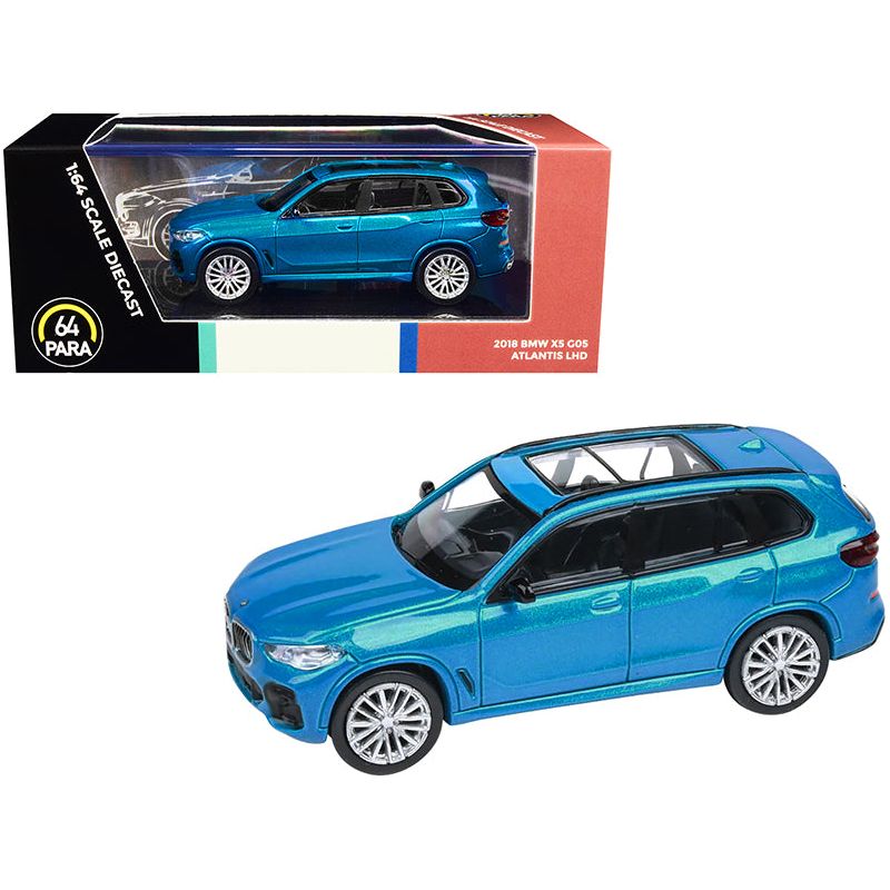 2018 BMW X5 G05 with Sunroof Atlantis Blue Metallic 1/64 Diecast Model Car by Paragon Models - Paragon - ModelCars.com