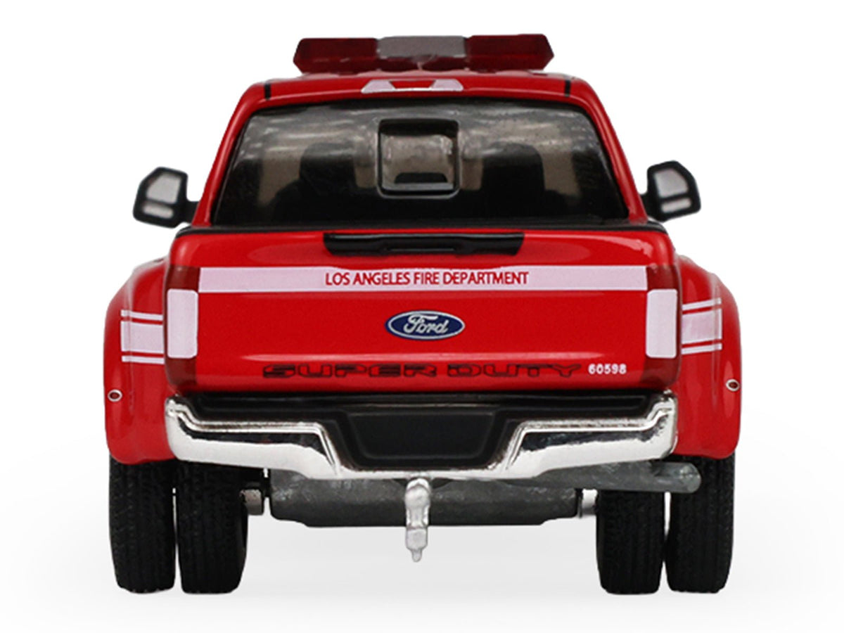 2018 Ford F-350 Pickup Truck "Los Angeles Fire Department" Red with White Stripes "Fire & Rescue" Series #5 1/64 Diecast Model Car by Greenlight-Greenlight-ModelCars.com