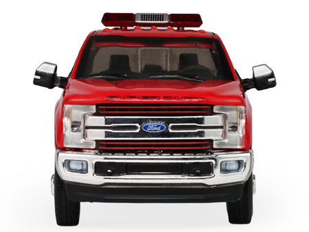 2018 Ford F-350 Pickup Truck "Los Angeles Fire Department" Red with White Stripes "Fire & Rescue" Series #5 1/64 Diecast Model Car by Greenlight-Greenlight-ModelCars.com