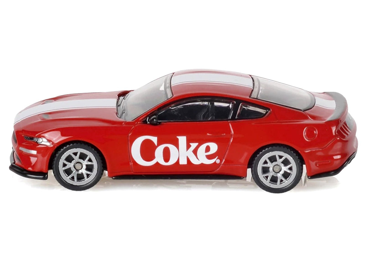 2018 Ford Mustang GT "Coca-Cola" Red with White Stripes 1/64 Diecast Model by Motorcity Classics-Motorcity Classics-ModelCars.com