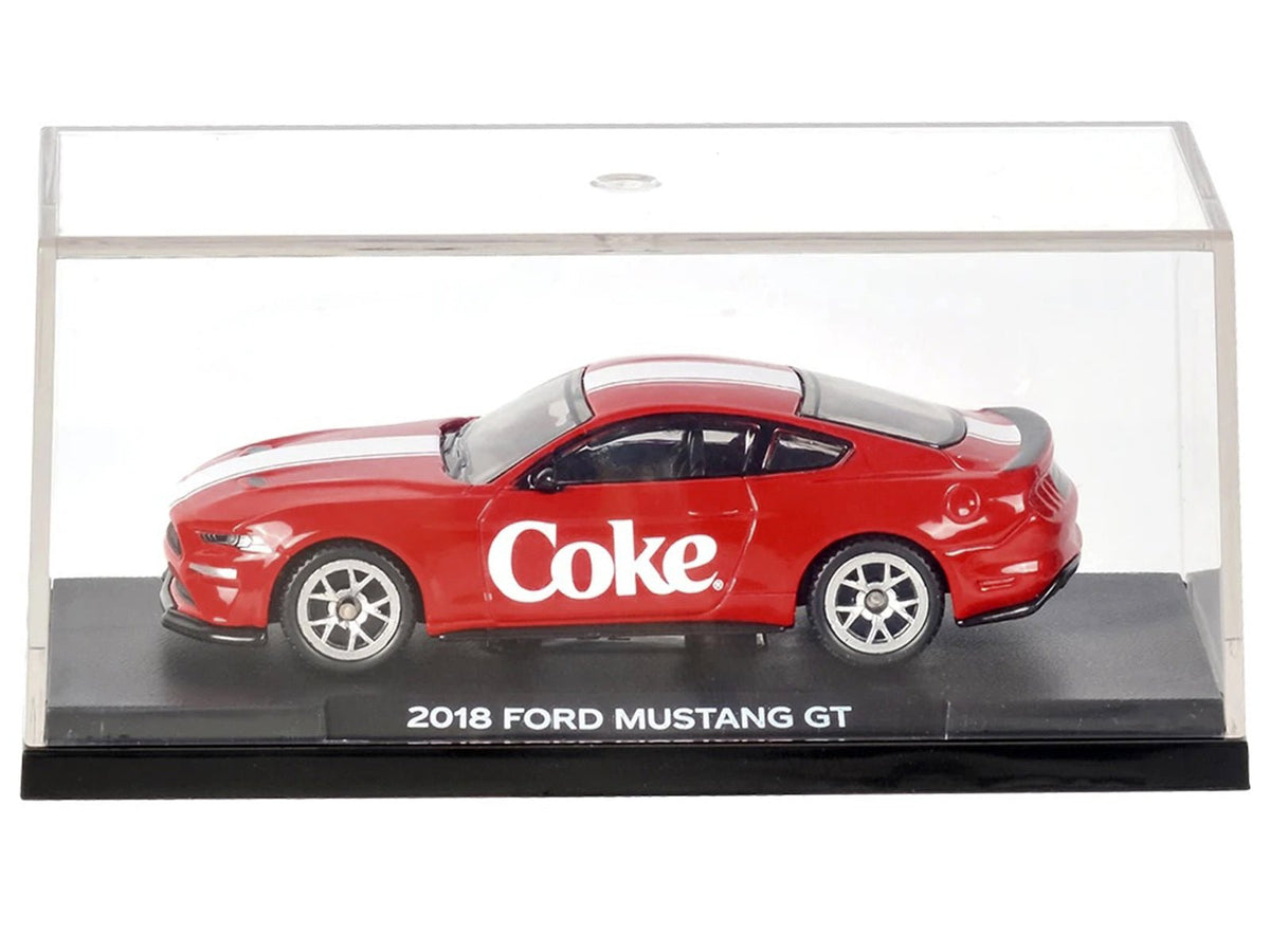 2018 Ford Mustang GT "Coca-Cola" Red with White Stripes 1/64 Diecast Model by Motorcity Classics-Motorcity Classics-ModelCars.com