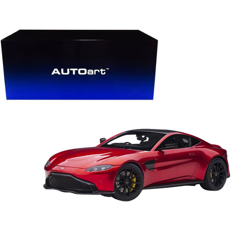 2019 Aston Martin Vantage RHD (Right Hand Drive) Hyper Red Metallic with Carbon Top 1/18 Model Car by Autoart - Autoart - ModelCars.com