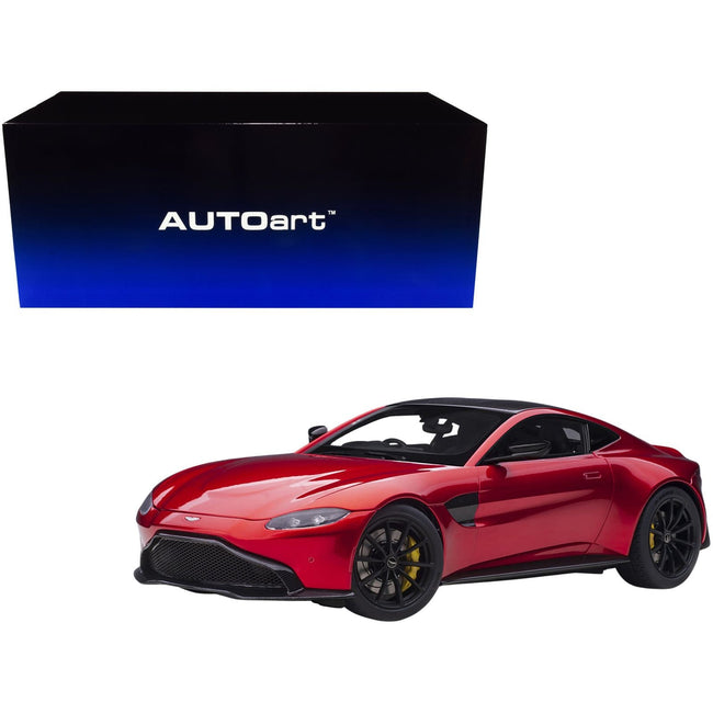 2019 Aston Martin Vantage RHD (Right Hand Drive) Hyper Red Metallic with Carbon Top 1/18 Model Car by Autoart - Autoart - ModelCars.com