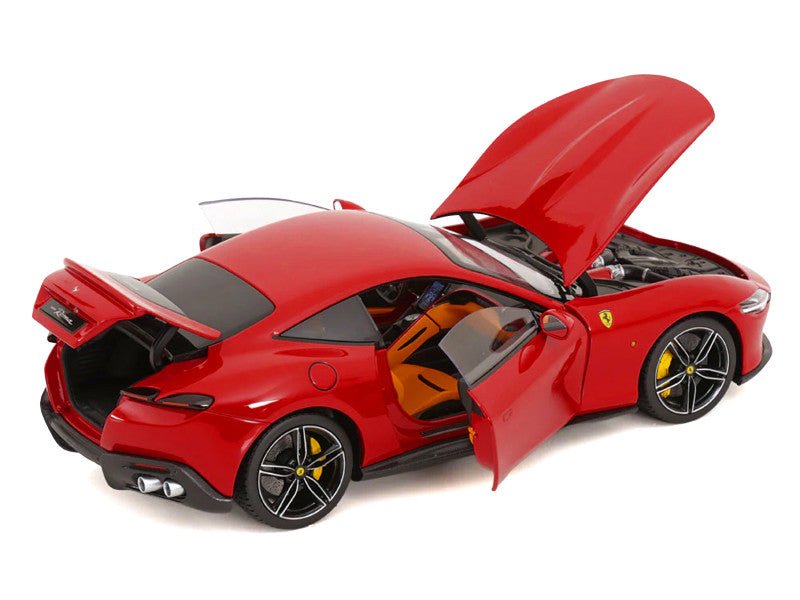 2019 Ferrari Roma Red with Orange Interior 1/18 Diecast Model Car by Polistil-Polistil-ModelCars.com