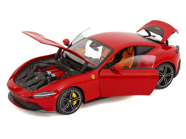 2019 Ferrari Roma Red with Orange Interior 1/18 Diecast Model Car by Polistil-Polistil-ModelCars.com