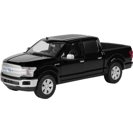 2019 Ford F-150 Lariat Crew Cab Pickup Truck Black 1/27 Diecast Model Car by Motormax-Motormax-ModelCars.com