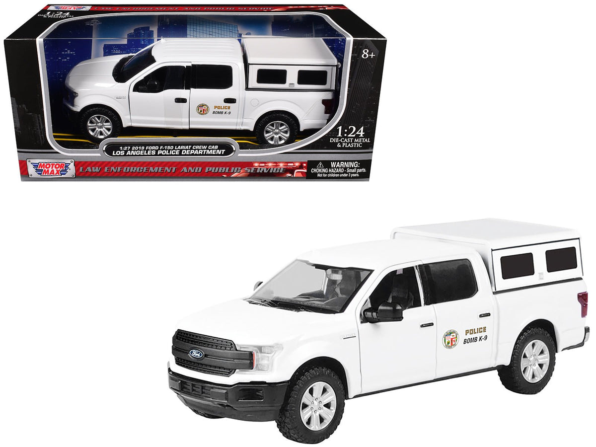 2019 Ford F-150 Lariat Crew Cab Pickup Truck "Los Angeles Police Department Bomb Squad" White "Law Enforcement and Public Service" Series 1/27 Diecast Model Car by Motormax-Motormax-ModelCars.com
