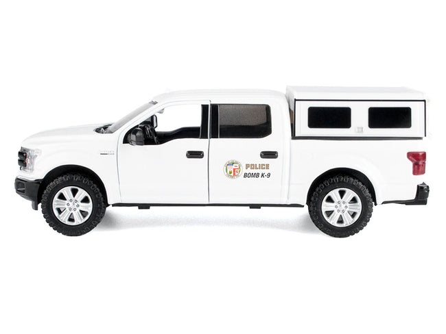 2019 Ford F-150 Lariat Crew Cab Pickup Truck "Los Angeles Police Department Bomb Squad" White "Law Enforcement and Public Service" Series 1/27 Diecast Model Car by Motormax-Motormax-ModelCars.com