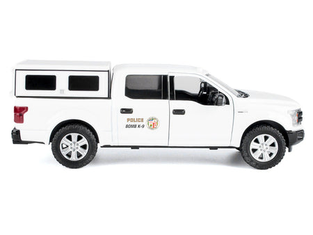 2019 Ford F-150 Lariat Crew Cab Pickup Truck "Los Angeles Police Department Bomb Squad" White "Law Enforcement and Public Service" Series 1/27 Diecast Model Car by Motormax-Motormax-ModelCars.com