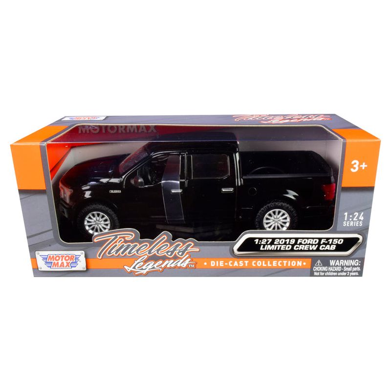2019 Ford F - 150 Limited Crew Cab Pickup Truck Black 1/24 - 1/27 Diecast Model Car by Motormax - Motormax - ModelCars.com