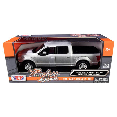 2019 Ford F - 150 Limited Crew Cab Pickup Truck Metallic Silver 1/24 - 1/27 Diecast Model Car by Motormax - Motormax - ModelCars.com