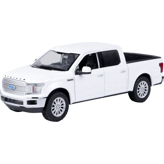 2019 Ford F-150 Limited Crew Cab Pickup Truck White 1/27 Diecast Model Car by Motormax-Motormax-ModelCars.com