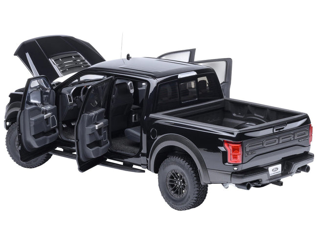 2019 Ford F-150 Raptor Pickup Truck Agate Black 1/18 Model Car by Autoart-Autoart-ModelCars.com