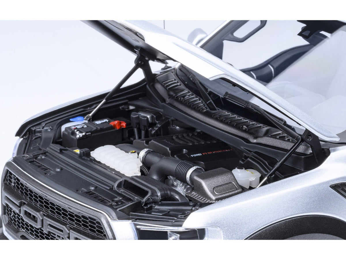 2019 Ford F-150 Raptor Pickup Truck Ingot Silver 1/18 Model Car by Autoart-Autoart-ModelCars.com