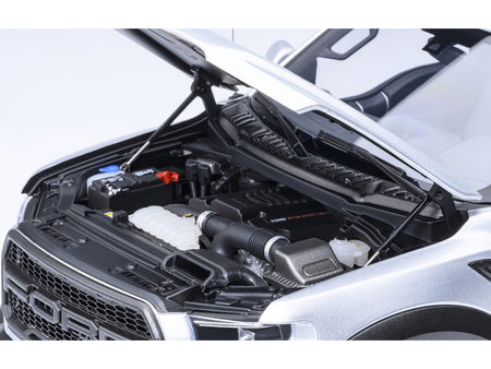 2019 Ford F-150 Raptor Pickup Truck Ingot Silver 1/18 Model Car by Autoart-Autoart-ModelCars.com