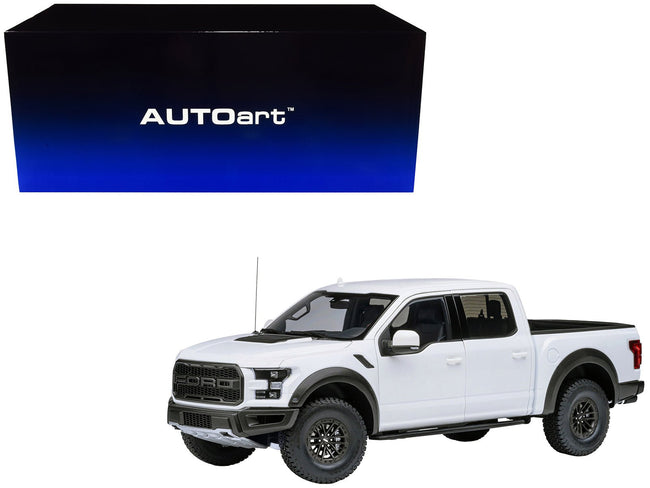 2019 Ford F-150 Raptor Pickup Truck Oxford White 1/18 Model Car by Autoart-Autoart-ModelCars.com