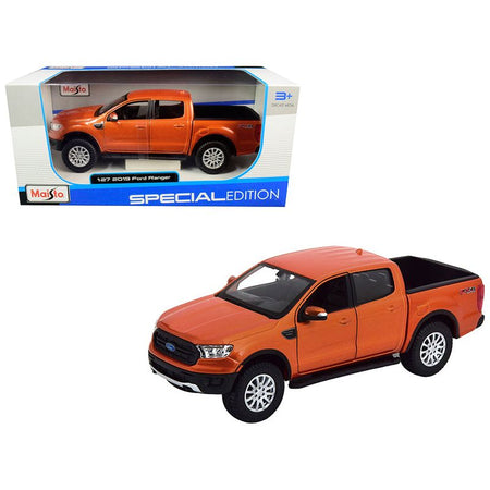 2019 Ford Ranger FX4 Off Road Pickup Truck Copper Orange Metallic 1/27 Diecast Model Car by Maisto - Maisto - ModelCars.com