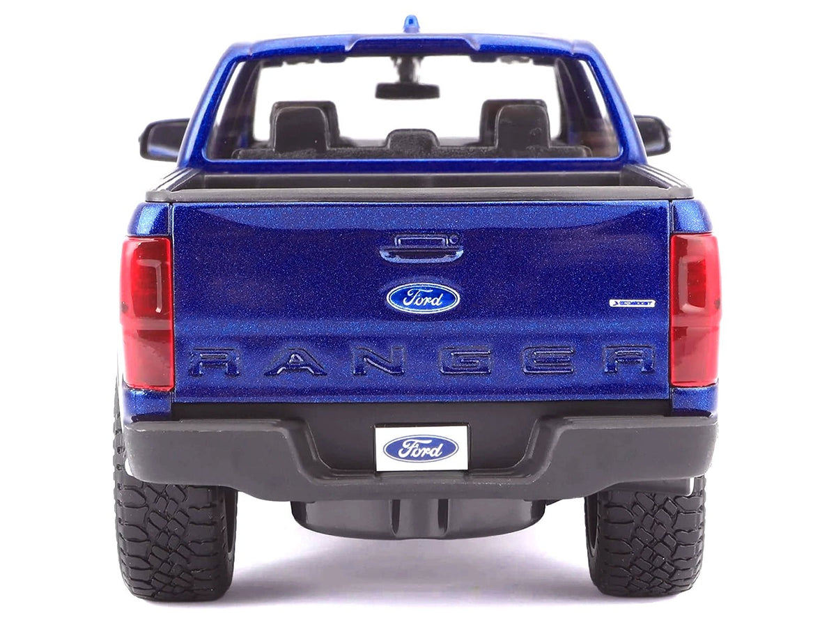 2019 Ford Ranger Lariat Sport Pickup Truck Dark Blue Metallic 1/27 Diecast Model Car by Maisto-Maisto-ModelCars.com
