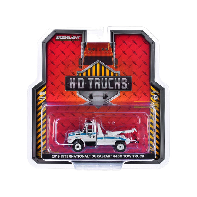 2019 International Durastar 4400 Tow Truck "Port Authority of New York & New Jersey Police" White with Blue Stripes "H.D. Trucks" Series 25 1/64 Diecast Model Car by Greenlight - Greenlight - ModelCars.com