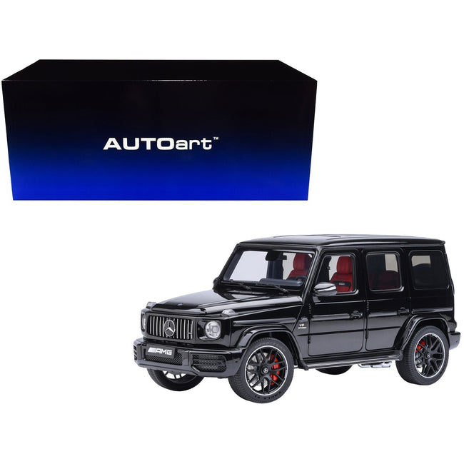 2019 Mercedes-Benz AMG G63 Black with Red Interior 1/18 Model Car by Autoart-Autoart-ModelCars.com