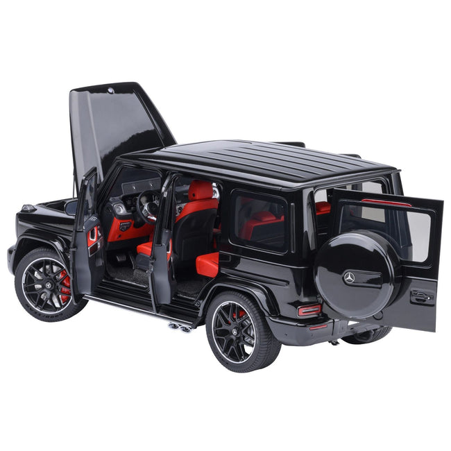 2019 Mercedes-Benz AMG G63 Black with Red Interior 1/18 Model Car by Autoart-Autoart-ModelCars.com