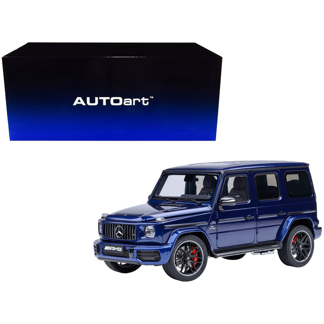 2019 Mercedes-Benz AMG G63 Brilliant Blue Metallic 1/18 Model Car by Autoart-Autoart-ModelCars.com