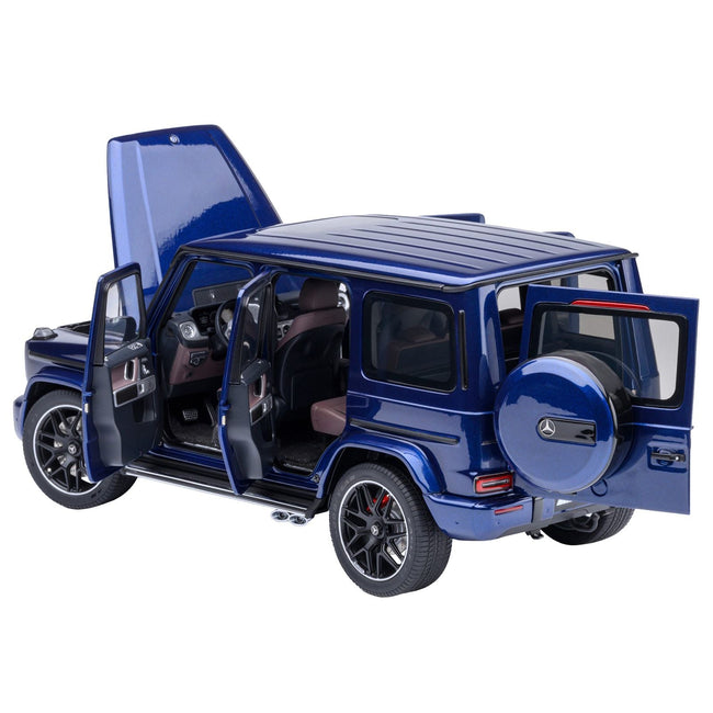 2019 Mercedes-Benz AMG G63 Brilliant Blue Metallic 1/18 Model Car by Autoart-Autoart-ModelCars.com