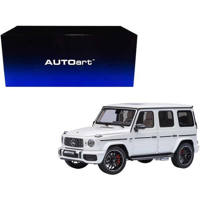2019 Mercedes-Benz AMG G63 Brilliant White Metallic 1/18 Model Car by Autoart-Autoart-ModelCars.com