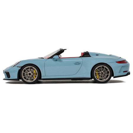2019 Porsche 911 (991.2) Speedster Light Blue with Red Interior 1/18 Model Car by GT Spirit - GT Spirit - ModelCars.com