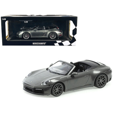 2019 Porsche 911 Carrera 4S Cabriolet Gray Green Metallic Limited Edition to 504 pieces Worldwide 1/18 Diecast Model Car by Minichamps - Minichamps - ModelCars.com