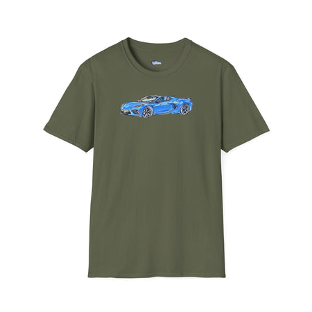 2020 C8 Corvette - Sketch Art T-Shirt-Modelcars.com-ModelCars.com