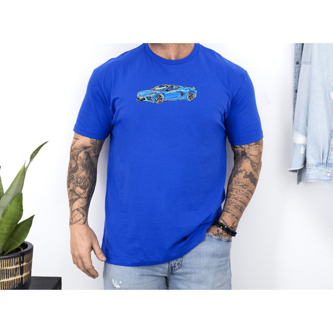 2020 C8 Corvette - Sketch Art T-Shirt-Modelcars.com-ModelCars.com