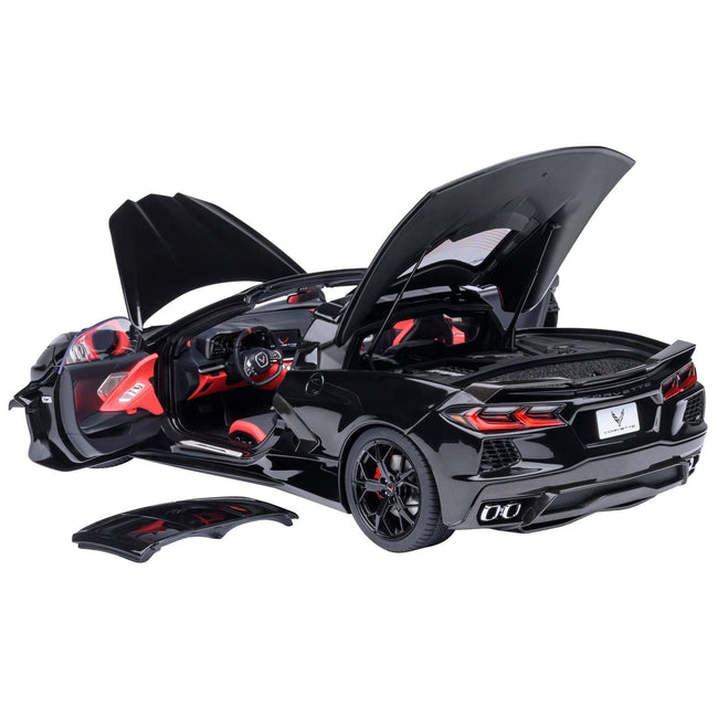 2020 Chevrolet Corvette C8 Stingray Black 1/18 Model Car by Autoart-Autoart-ModelCars.com