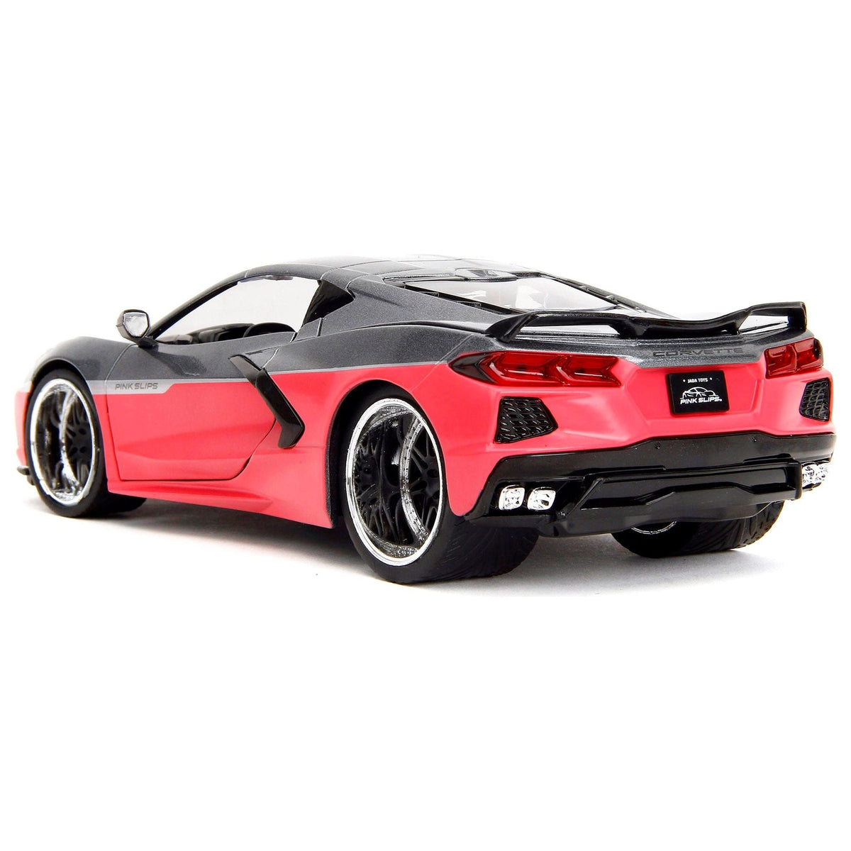 2020 Chevrolet Corvette Gray Metallic and Pink "Pink Slips" Series 1/24 Diecast Model Car by Jada-Jada-ModelCars.com